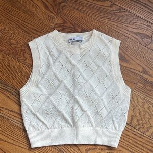 Zara Cream Knit Croptop